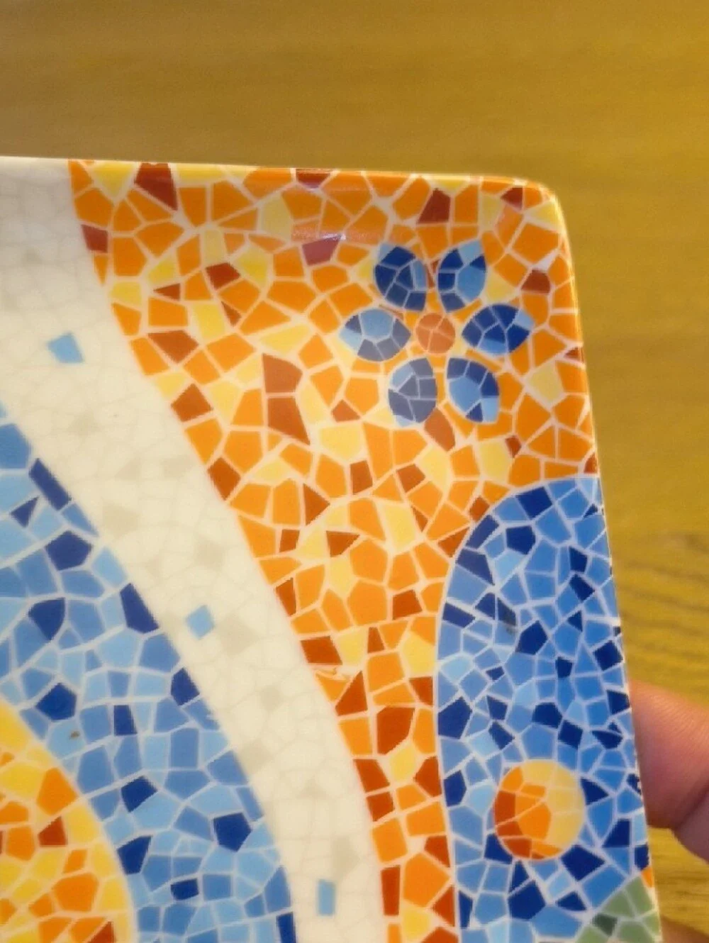 Vintage Antoni Gaudi Barcelona Porcelain Mosaic Trinket Dish - Picture 8 of 11